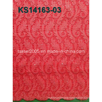 2016 New Wholesale African Cord Lace Fabric, African Cord Lace for Party